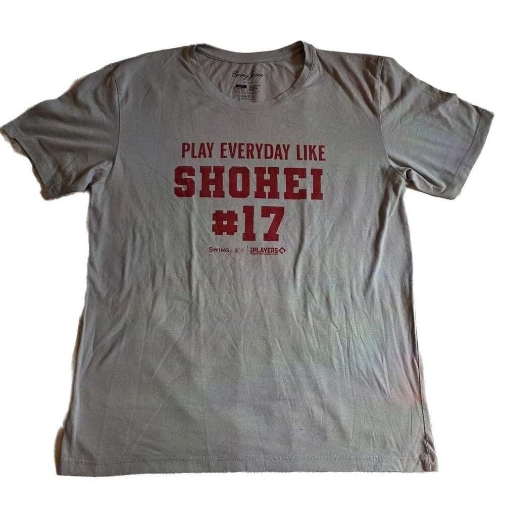 Swing Juice Play Everyday Like Shohei‎ #17 Grey Graphic T-Shirt